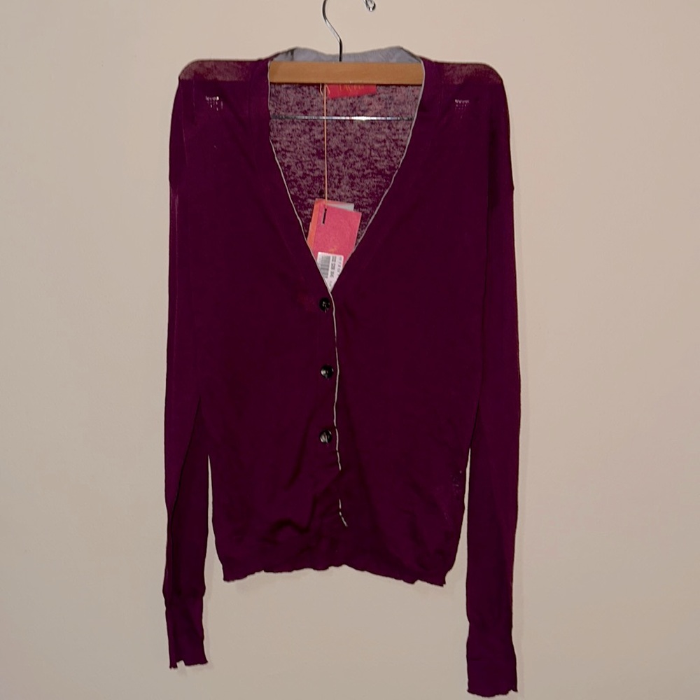 Lavia by Piazza Sempione linen cotton cardigan S made in Italy New with tags